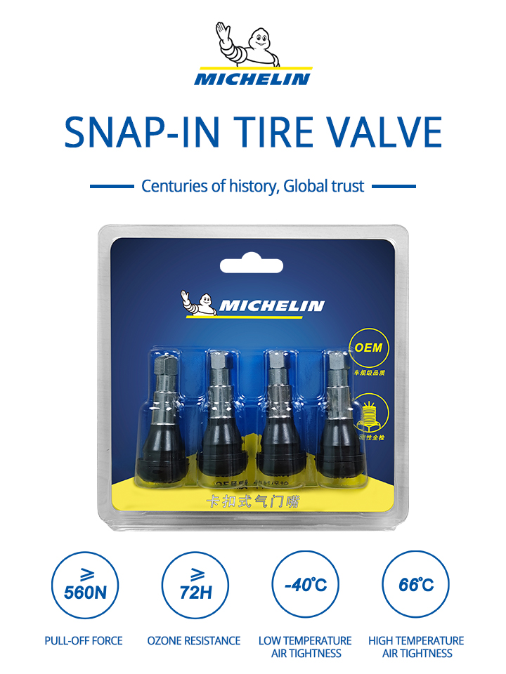 Michelin Tubeless Rubber Valves TR413C-ME